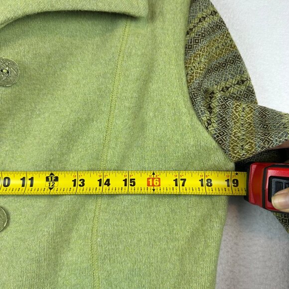 Vintage Bets by Canvasback Patchwork Wool Jacket Womens Medium Green Mixed Media - Picture 9 of 11